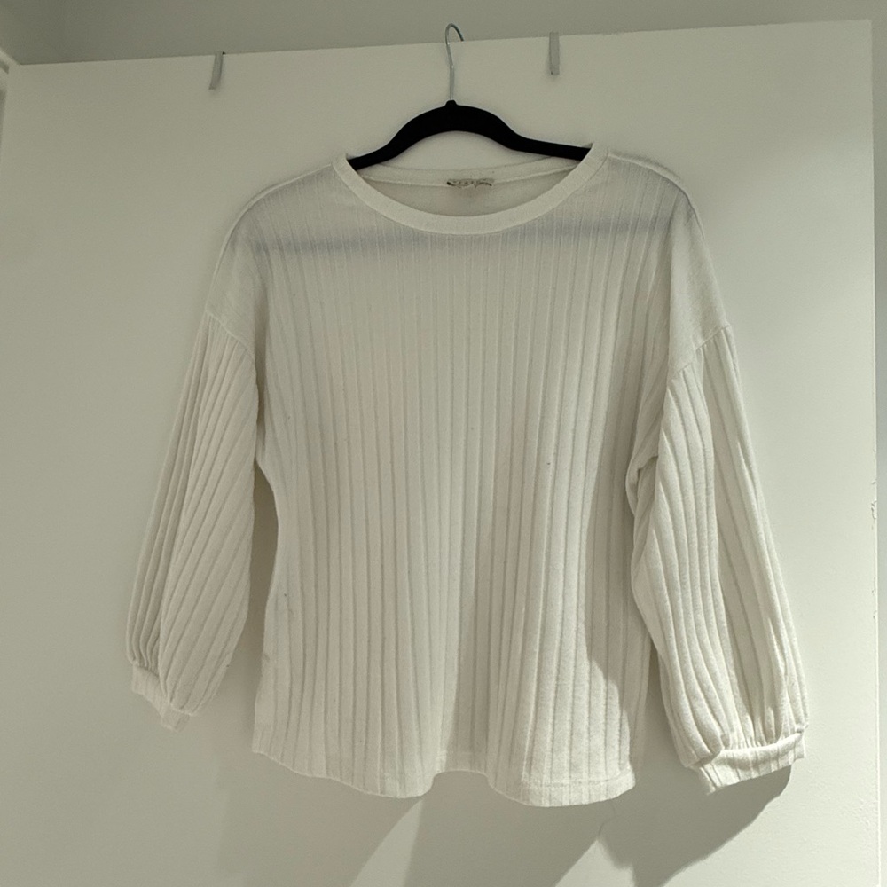 White long sleeve shirt Status brand